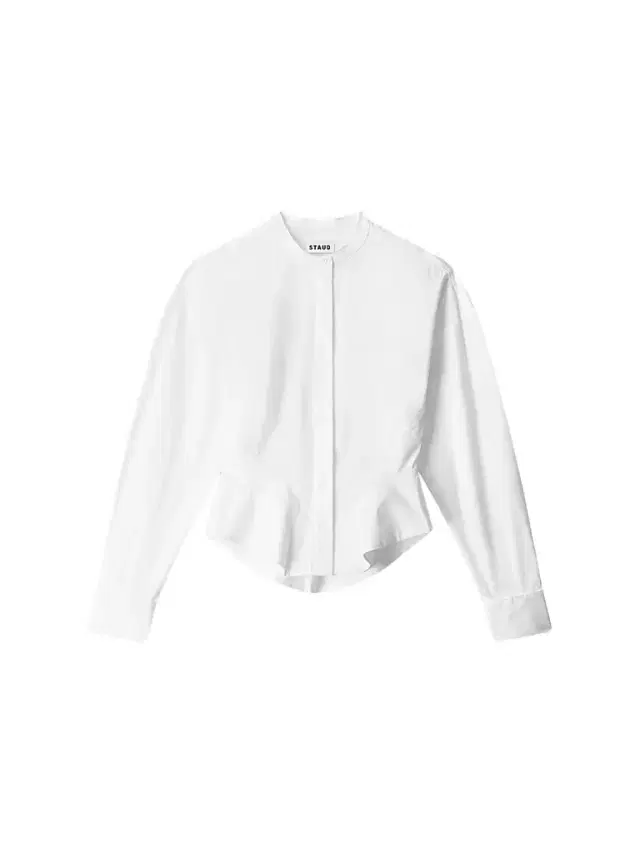 Staud Women's Rhys Stretch-Cotton Peplum Shirt