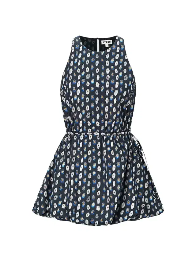 Staud Women's Molly Cotton Bubble-Hem Mini Dress