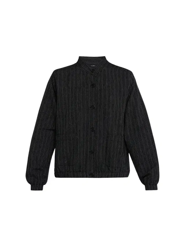 Eileen Fisher Women's Yarn-Dyed Stripe Cotton Jacket - Black White