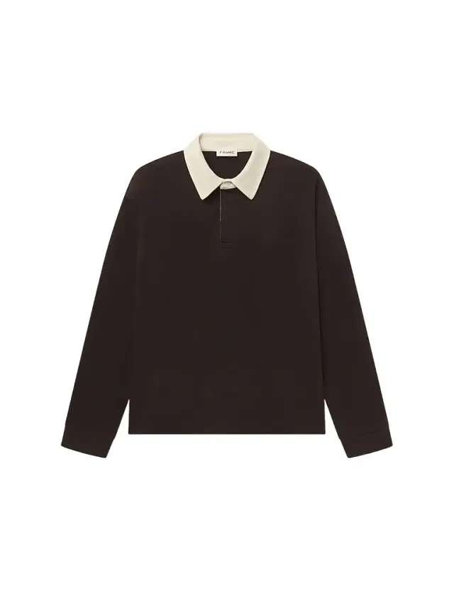 Frame Men's Cotton Rugby Shirt - Deep Brown