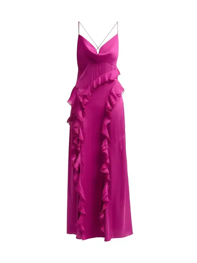 Ronny Kobo Women's Deon Ruffle Maxi Dress - Rouge