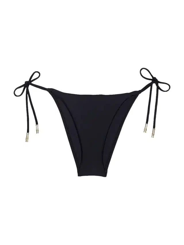 ViX by Paula Hermanny Women's 24K-Gold-Capped Side-Tie Bikini Bottom - Black