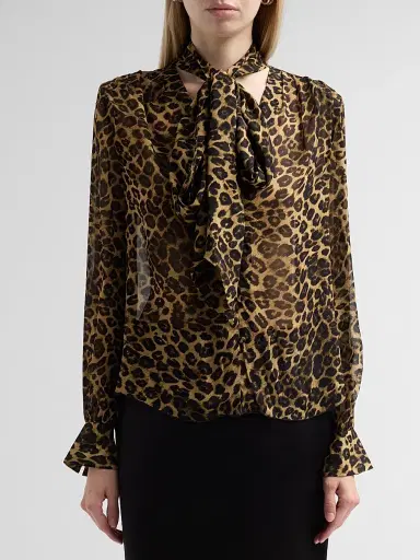 Toccin Women's Kaila Leopard Print Blouse | Thumbnail 5