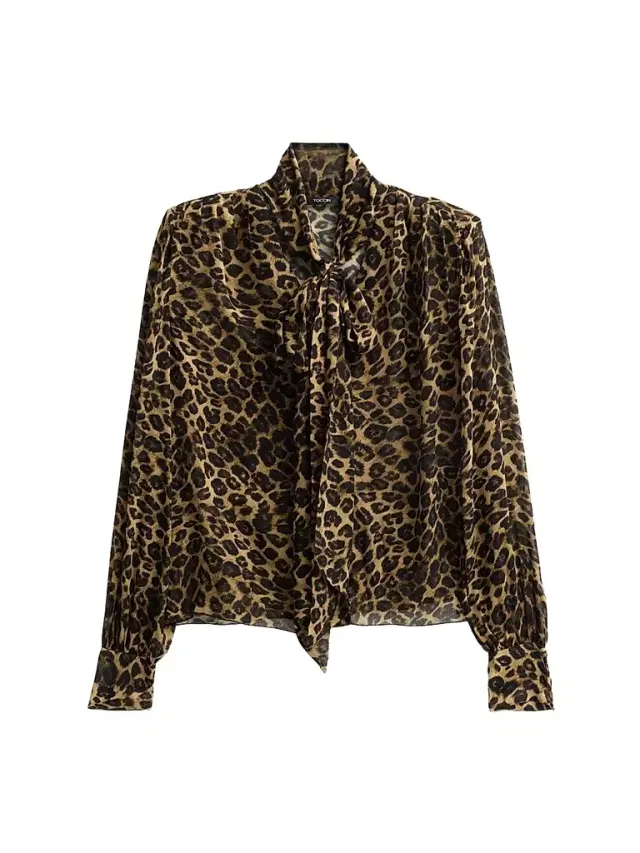 Toccin Women's Kaila Leopard Print Blouse
