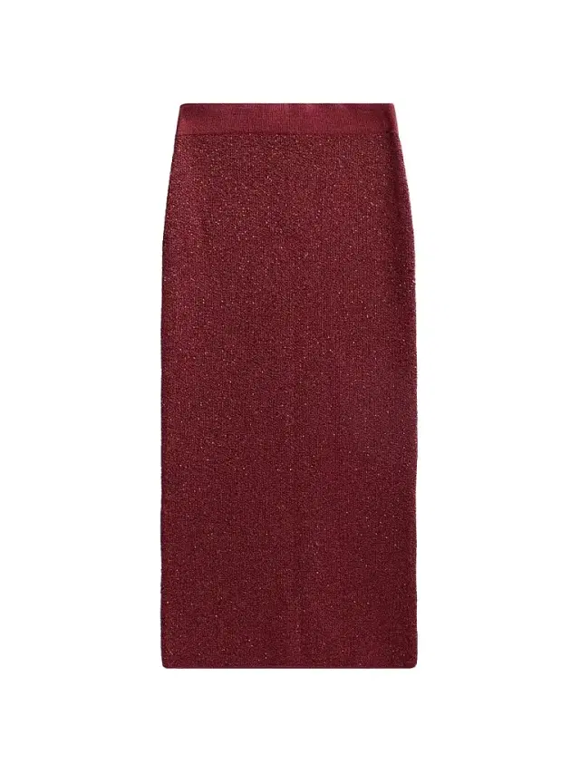 Toccin Women's Alisha Sequin Bouclé Midi Skirt