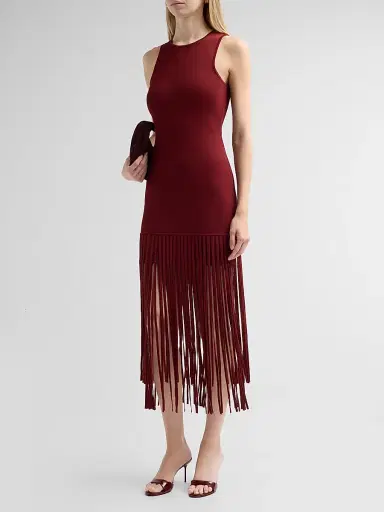 Toccin Women's Margaux Racer Fringe Mini Dress | Thumbnail 4 Toccin Women's Margaux Racer Fringe Mini Dress | Thumbnail 4