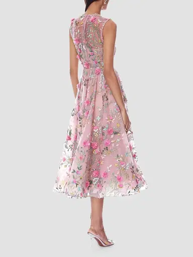 Bronx and Banco Women's Saba Blossom-Embroidered Midi Dress | Thumbnail 2