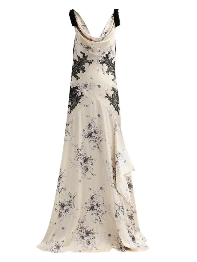 Cinq à Sept Women's Floral Antonella Slip Gown - Gardenia Black
