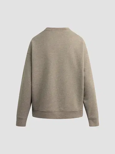 Favorite Daughter Women's The Embroidery Collegiate Sweatshirt - Heather Grey Navy | Thumbnail 6