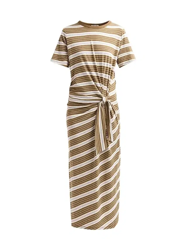 rag & bone Women's The Slub Striped T-Shirt Midi-Dress - Brown Multi