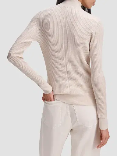 rag & bone Women's Lucy Rib-Knit Wool Henley - | Thumbnail 3