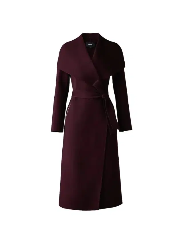 Mackage Women's Belted Light Wool Coat - Garnet - Size XL