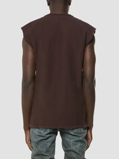 Purple Brand Men's Logo Cotton Jersey Tank - Brown | Thumbnail 2