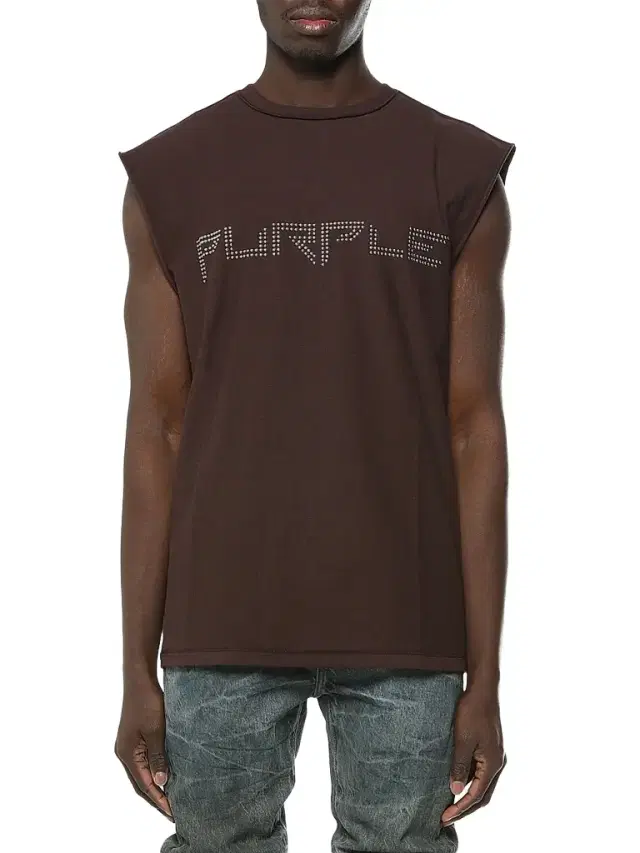 Men's Logo Cotton Jersey Tank - Brown