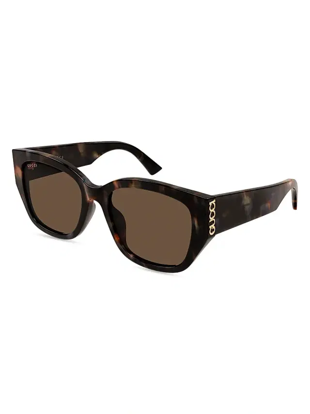 Gucci Women's On Side 55MM Round Sunglasses - Havana