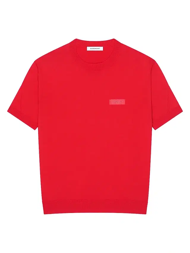 Givenchy Men's Couture Seam T-Shirt in Knit with Gros Grain Detail - Vermillon