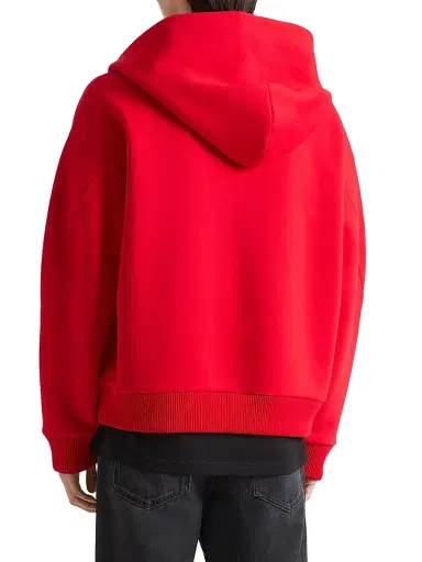 Givenchy Men's Couture Seam Zipped Hoodie in Scuba - Red Pink | Thumbnail 5