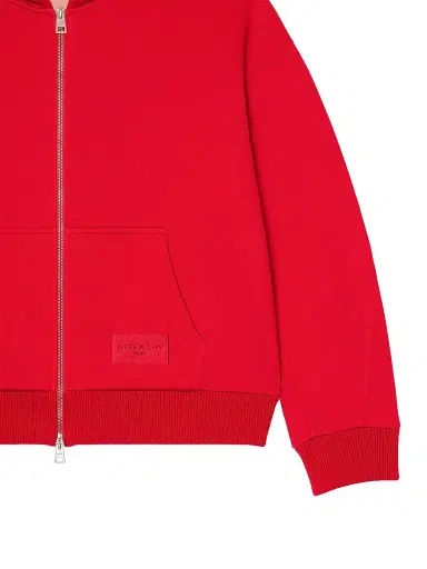 Givenchy Men's Couture Seam Zipped Hoodie in Scuba - Red Pink | Thumbnail 6