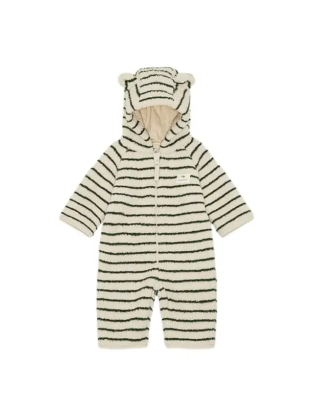 Konges Slojd Baby Girl's Jody Striped Teddy Coverall - Erba Stripe 18 Months