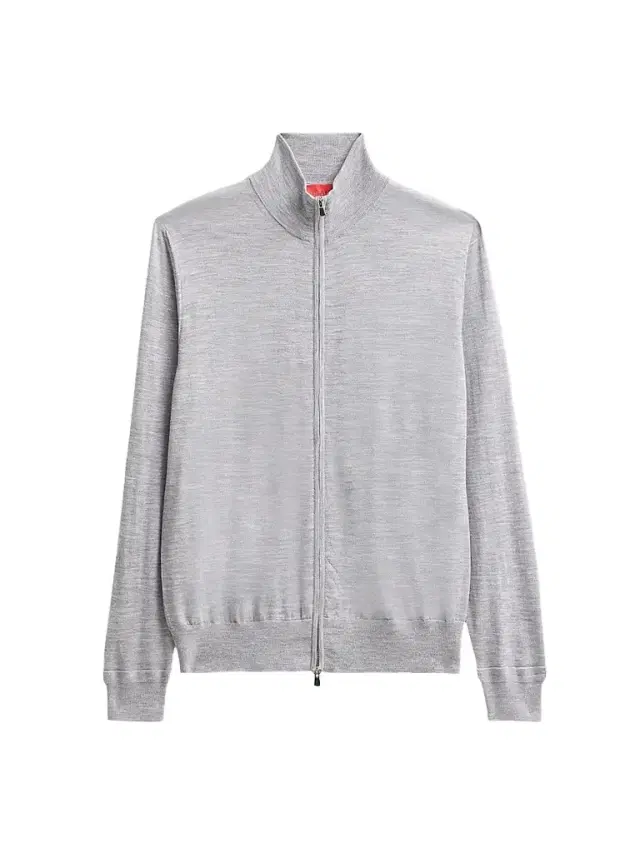 Isaia Men's Filo Corallo Wool Zip-Up Sweater - Light Grey