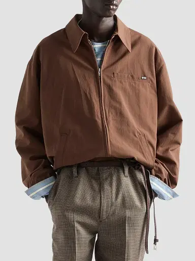 Prada Men's Technical Fabric Blouson Jacket - Brown | Thumbnail 3