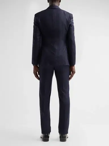 Giorgio Armani Men's Textured Wool Single-Breasted Suit - Night Sky | Thumbnail 3 Giorgio Armani Men's Textured Wool Single-Breasted Suit - Night Sky | Thumbnail 3
