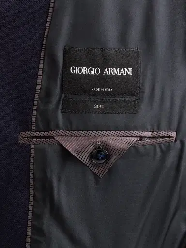 Giorgio Armani Men's Textured Wool Single-Breasted Suit - Night Sky | Thumbnail 7 Giorgio Armani Men's Textured Wool Single-Breasted Suit - Night Sky | Thumbnail 7