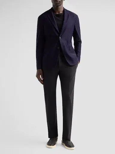 Giorgio Armani Men's Rice Stitch Two-Button Jacket - Mosto | Thumbnail 2