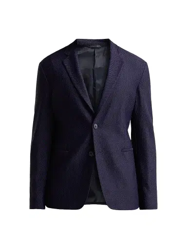 Giorgio Armani Men's Rice Stitch Two-Button Jacket - Mosto | Thumbnail 1