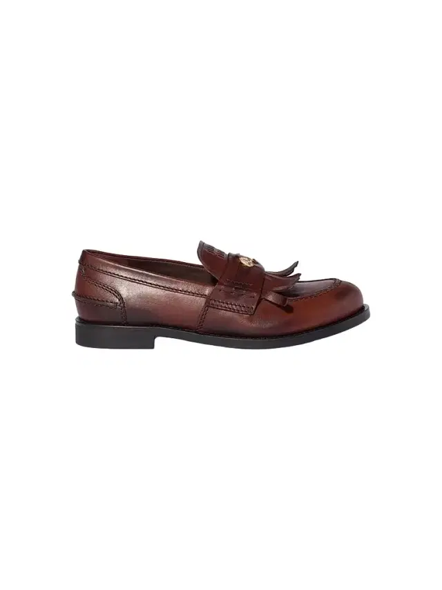 Miu Miu Women's Leather Loafers - Brown
