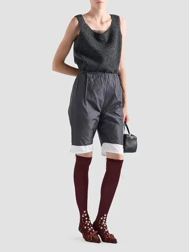 Prada Women's Shetland Wool Top - Grey - Size 6 | Thumbnail 2 Prada Women's Shetland Wool Top - Grey - Size 6 | Thumbnail 2