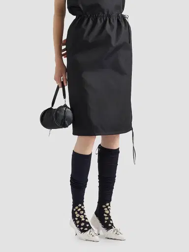 Prada Women's Nylon Pencil Skirt - Black - Size 4 | Thumbnail 2