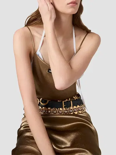 Miu Miu Women's Satin Dress - Brown - Size 4 | Thumbnail 4