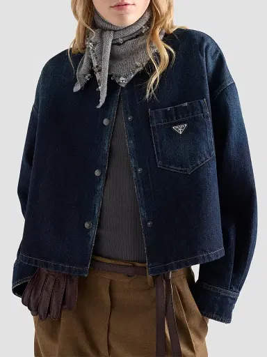 Prada Women's Denim Shirt - Blue - Size 2 | Thumbnail 2 Prada Women's Denim Shirt - Blue - Size 2 | Thumbnail 2