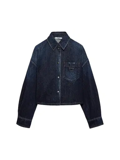 Prada Women's Denim Shirt - Blue - Size 2 | Thumbnail 1 Prada Women's Denim Shirt - Blue - Size 2 | Thumbnail 1