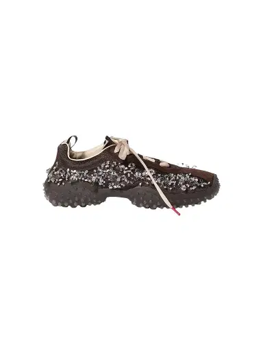 Miu Miu Women's Bubble Embroidered Technical Fabric and Suede Sneakers - Brown - Size 6 | Thumbnail 1 Miu Miu Women's Bubble Embroidered Technical Fabric and Suede Sneakers - Brown - Size 6 | Thumbnail 1