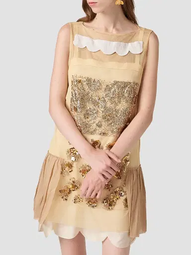 Miu Miu Women's Embellished Tulle Dress | Thumbnail 5