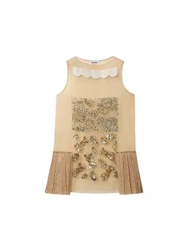 Miu Miu Women's Embellished Tulle Dress | Thumbnail 1