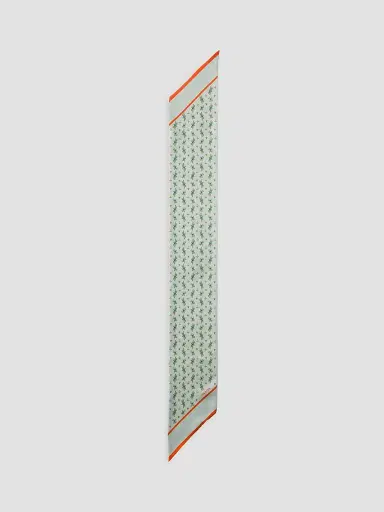 Prada Women's Printed Silk Twill Skinny Scarf | Thumbnail 2 Prada Women's Printed Silk Twill Skinny Scarf | Thumbnail 2