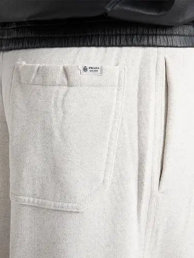 Prada Women's Cotton Fleece Pants - Grey | Thumbnail 5