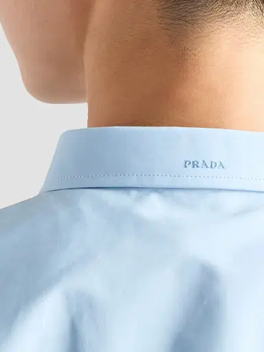 Prada Women's Poplin Shirt - Blue | Thumbnail 5