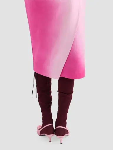 Prada Women's Washed Duchesse Dress - Pink - Size 6 | Thumbnail 6