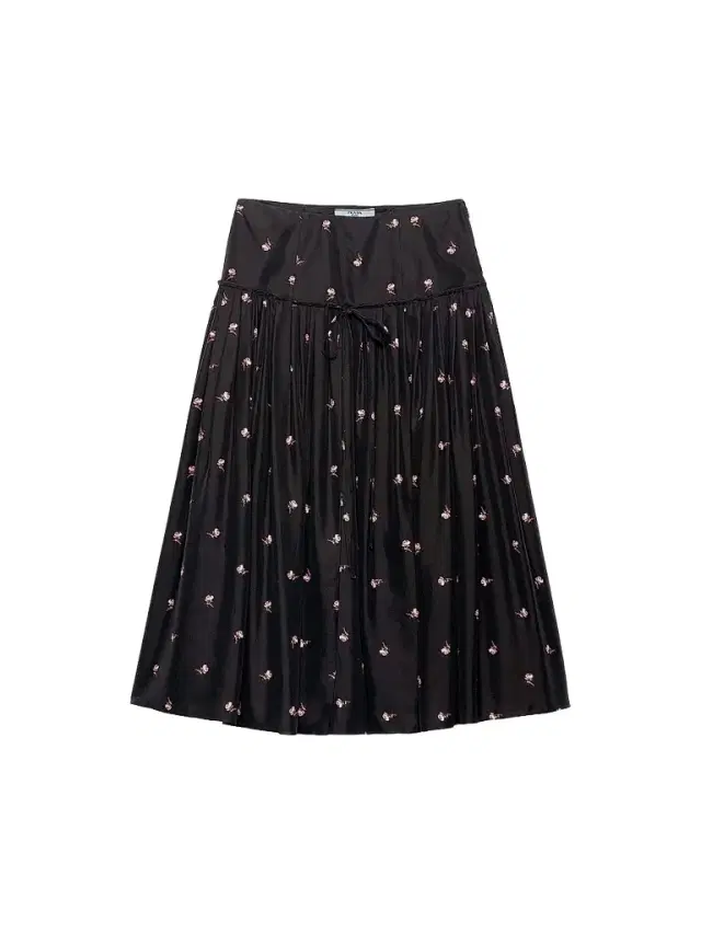 Prada Women's Floral Print Washed Silk Midi-Skirt - Pink Multicolor
