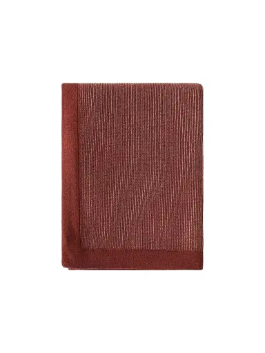 Brunello Cucinelli Cashmere English Rib Knit Throw with Contrast Borders | Thumbnail 1 Brunello Cucinelli Cashmere English Rib Knit Throw with Contrast Borders | Thumbnail 1