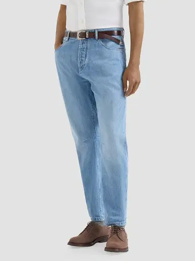 Brunello Cucinelli Men's Lightweight Denim Five-Pocket Jeans | Thumbnail 3
