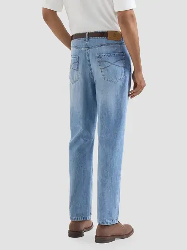 Brunello Cucinelli Men's Lightweight Denim Five-Pocket Jeans | Thumbnail 4