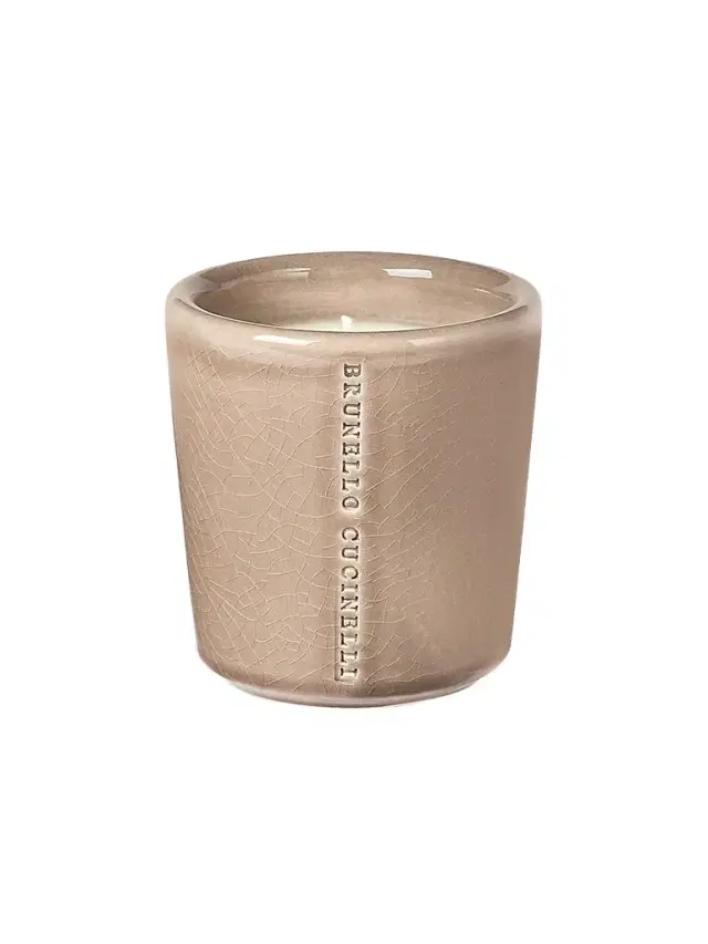 Brunello Cucinelli Scented Candle in Craquele Ceramic Vessel
