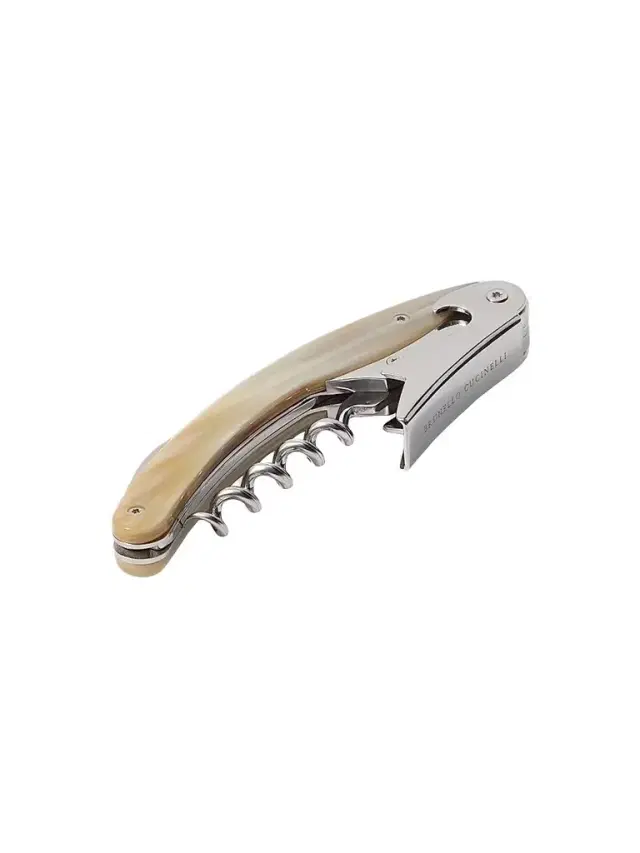 Brunello Cucinelli Buffalo Horn and Steel Cork-Screw