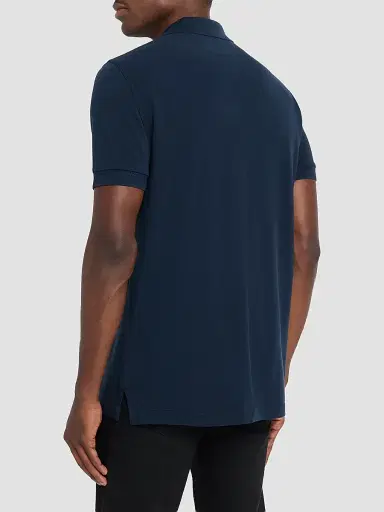 TOM FORD Men's Slim-Fit Pique Polo Shirt - Navy | Thumbnail 3