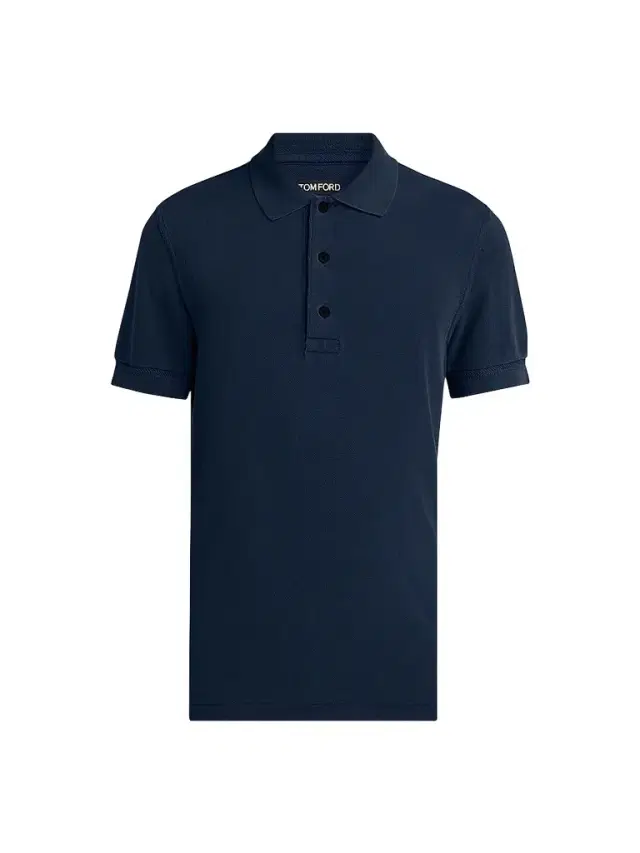 TOM FORD Men's Slim-Fit Pique Polo Shirt - Navy